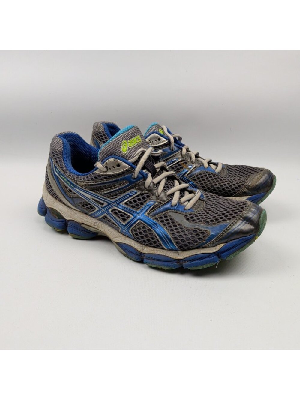 Y2K Asics Gel-Cumulus 14 Women’s Running Shoes Size 8 US T296N Gray Blue Mesh